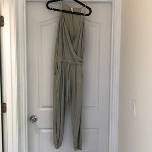 Elan Light Green Knit Jumpsuit Size S